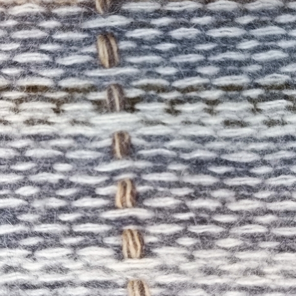 Banana Republic Gray Wool Angora Blend Fringed Cardigan Made In Hong Kong Size L - Picture 10 of 11